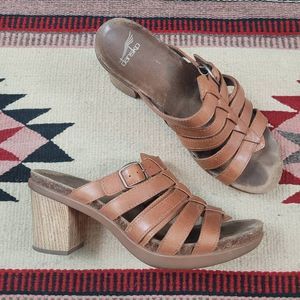 Dansko Brown Strappy Sandals with Open Toe